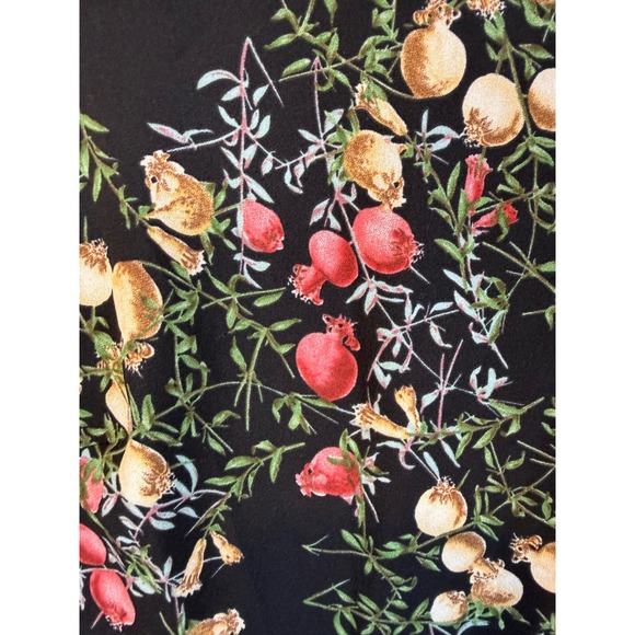 Baltic Born Pomegranate Midi Dress Black Floral Botanical Tie Waist Small - Picture 3 of 8